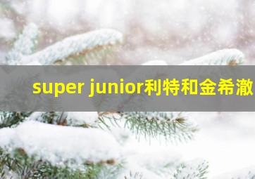 super junior利特和金希澈